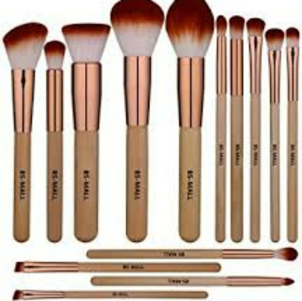 BS-MALL Makeup Brush Set 15 Pcs Wooden